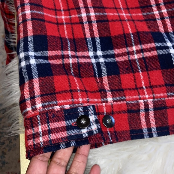 Flag&Anthem Woman’s Plaid Faux Sherpa Jacket Size Small - Picture 14 of 14